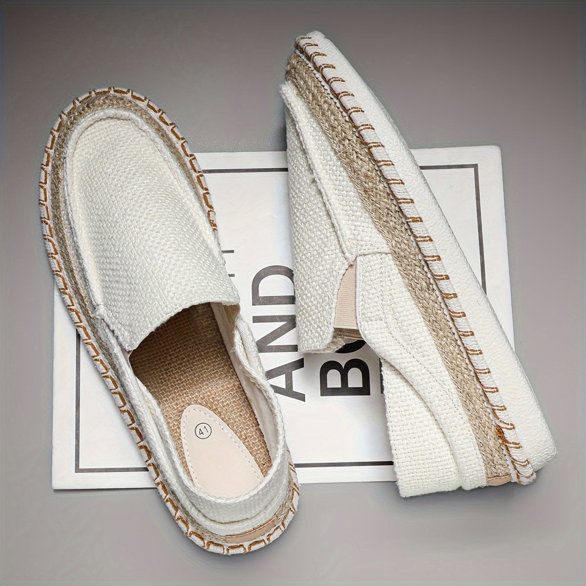 Canvas Loafers with Soft Lightweight Flat Sole, Breathable Espadrille Design for Women
