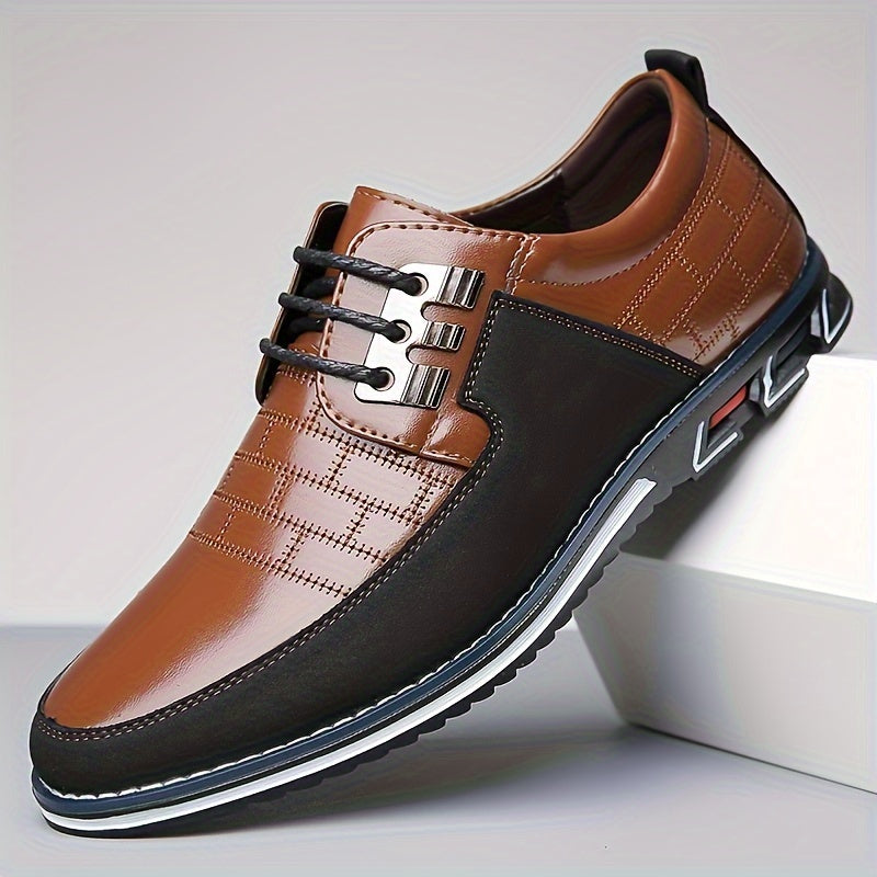 COMFIDAILY Men's Lace-Up Formal & Casual Shoes - Cushioned Insole, Non-Slip Rubber Sole - Minimalist Black Dress Shoes for Office, Events, Travel - Everyday & Special Occasion Footwear, Shoes for Wedding, Event Footwear, Slee
